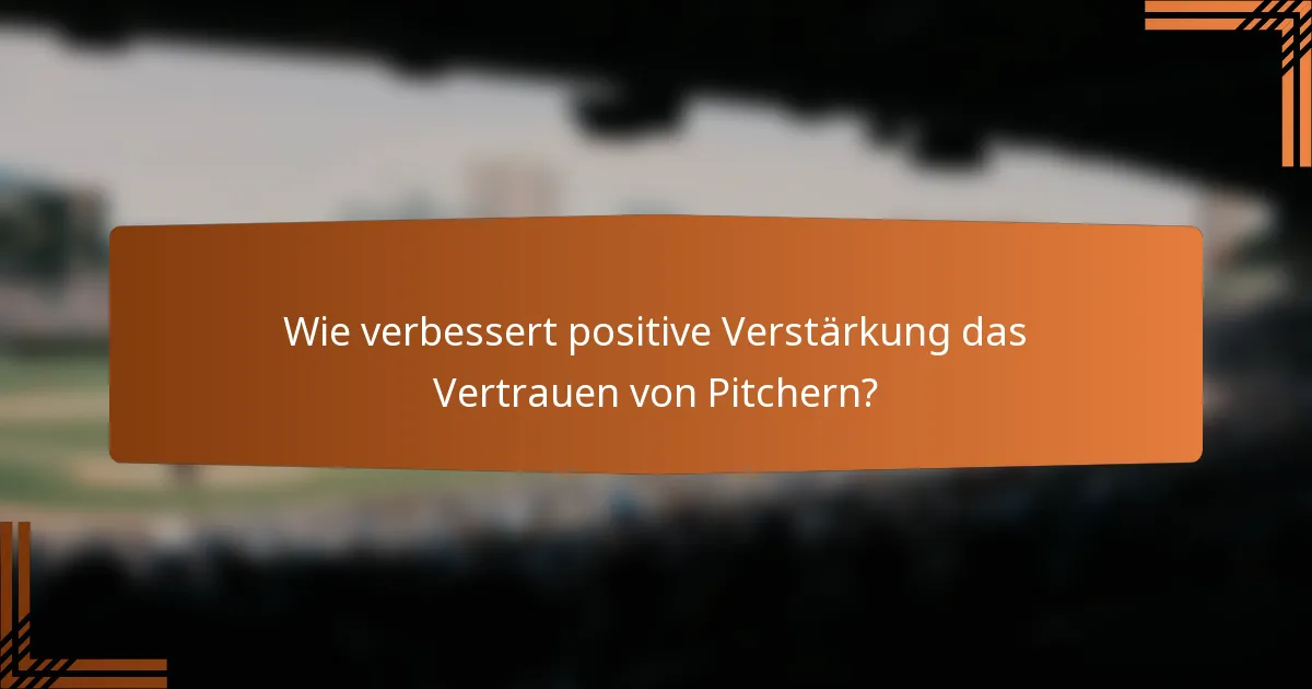 Wie verbessert positive Verstärkung das Vertrauen von Pitchern?